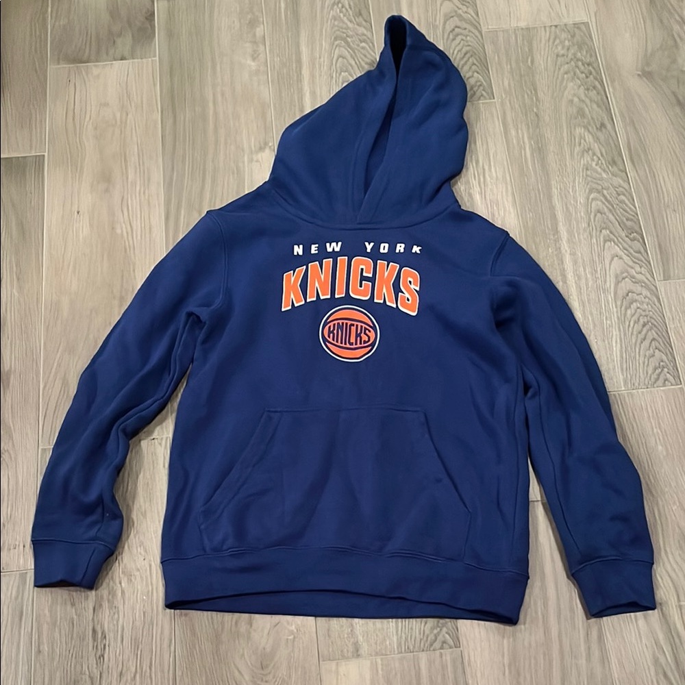 NBA Boys Blue and Orange New York Knicks Hoodie Size: M